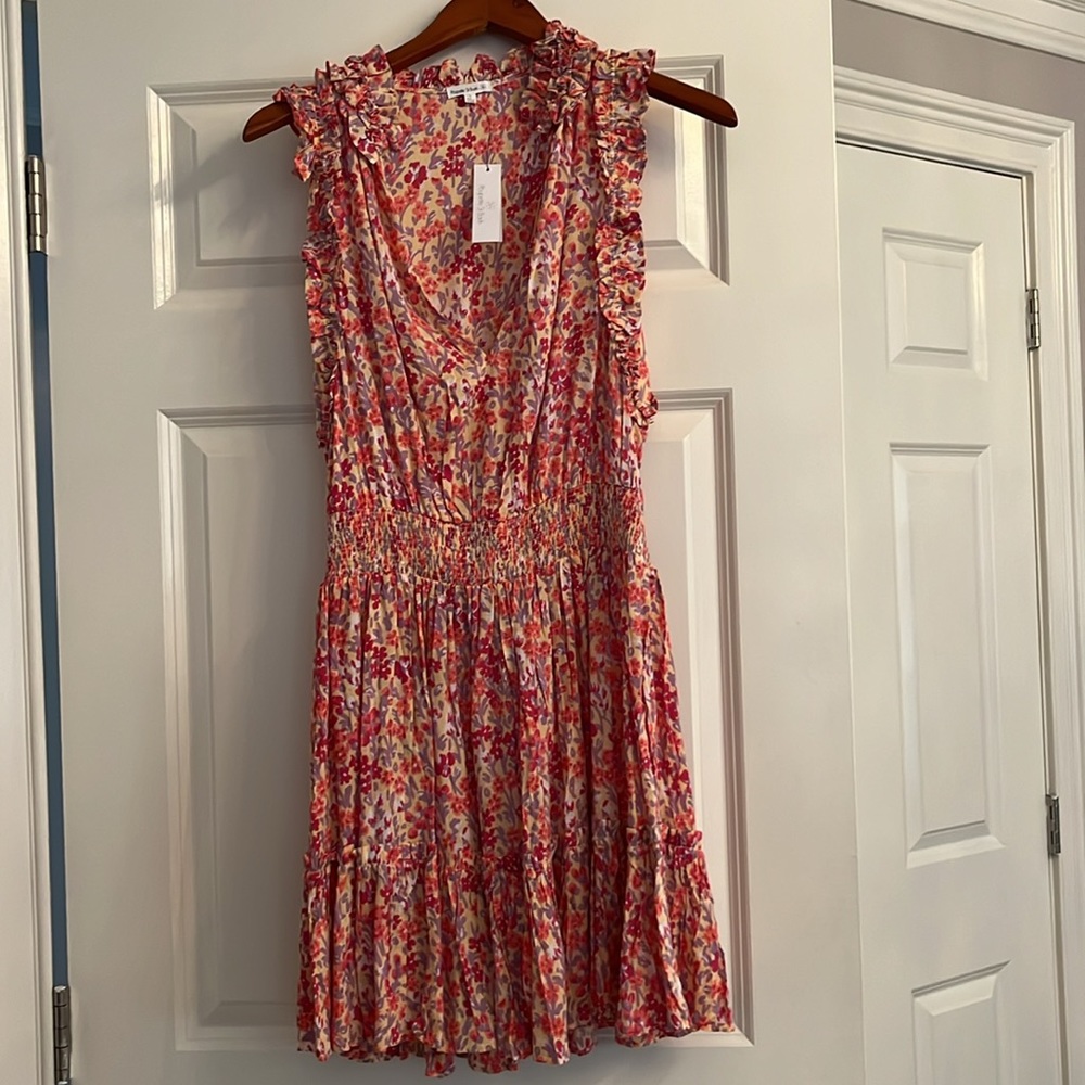 Poupette St Barth Triny Floral RuffleTrim Tassel Mini Flounce Dress - Picture 6 of 6